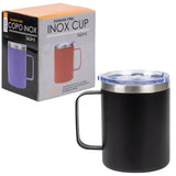 Stainless Steel Black Coffee Mug 12oz