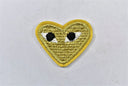 Embroidered Heart Patch with Eyes