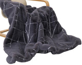 Metallic Golden Shimmery Faux Fur Blanket Luxurious Soft Throw & Quilt with Crystal Velvet Backing