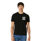 Pack: 12 Fast Bulk Custom T-Shirts – Add Your Business Logo or Message on Both Sides (Black)