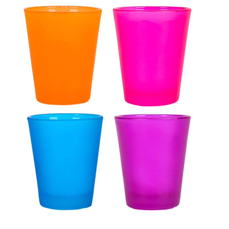 Neon Frosted Shot Glass