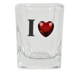 Shot Glass I Heart Diamond Clear Square Shot Glass
