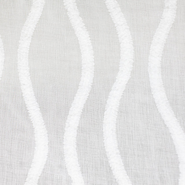 Quincy Fabric Polyester Fabric - Wavy Textured Sheer, 110" Width (1 Yard)