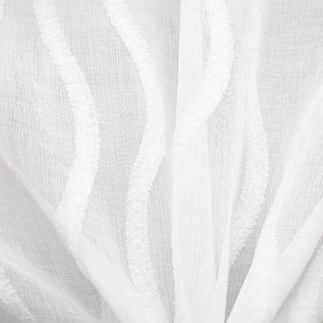 Quincy Fabric Polyester Fabric - Wavy Textured Sheer, 110" Width (1 Yard)