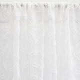 Quinn Sheer Polyester Fabric - Geometric Textured White, 110" Width (1 Yard)