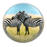 Zebra Dome Paperweight 80 mm