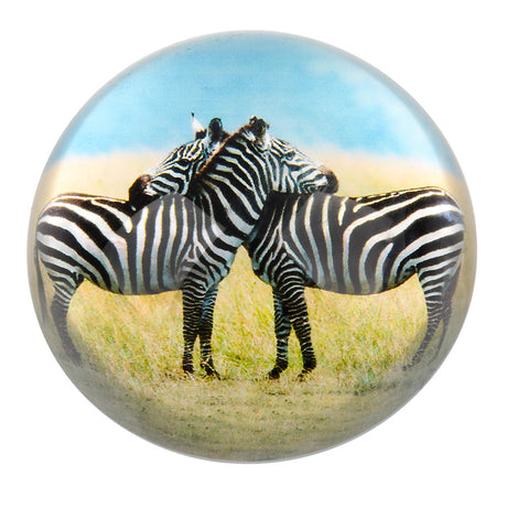 Zebra Dome Paperweight 80 mm