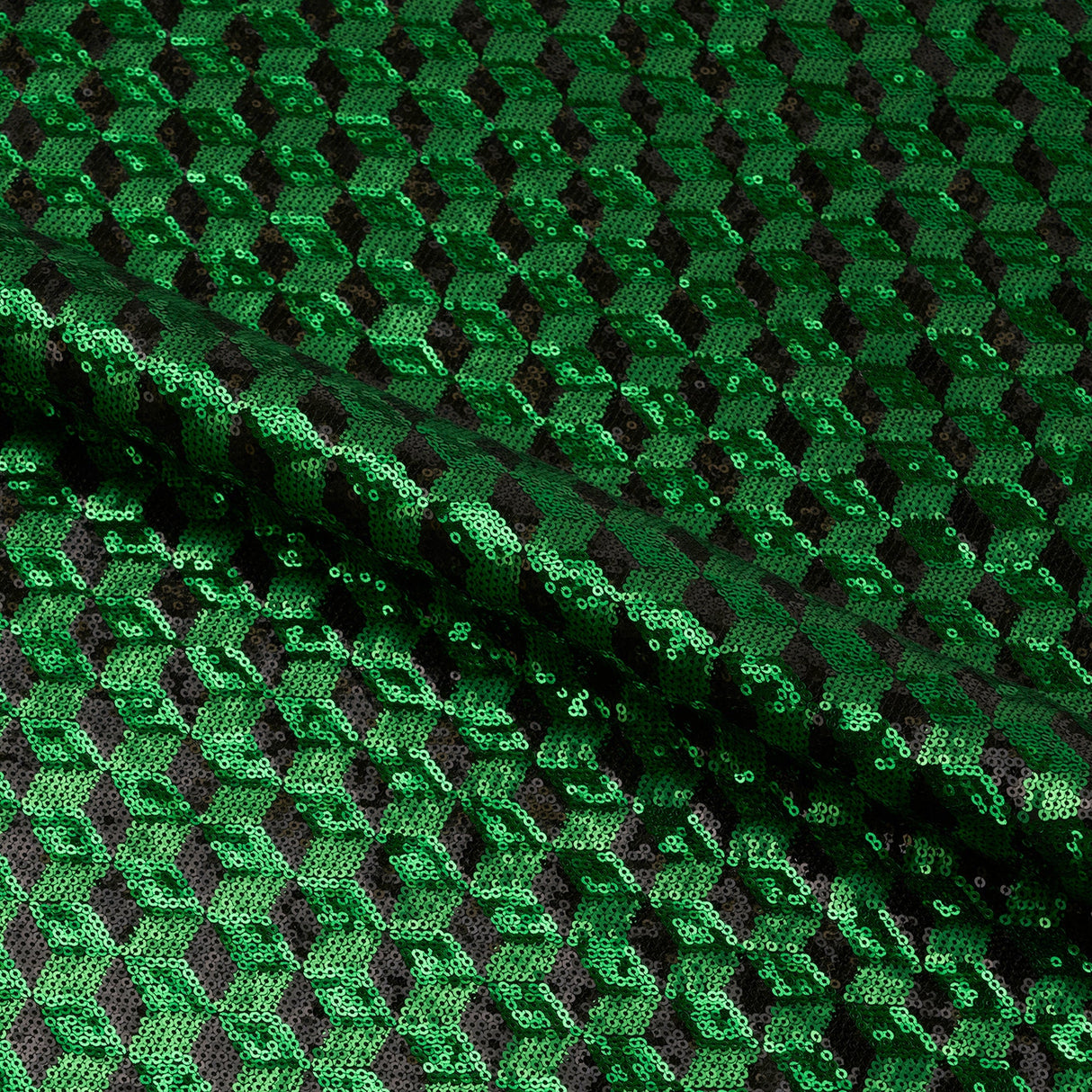Qburtz Mesh Sequin Fabric - Black/Royal, 54" Width (1 Yard)