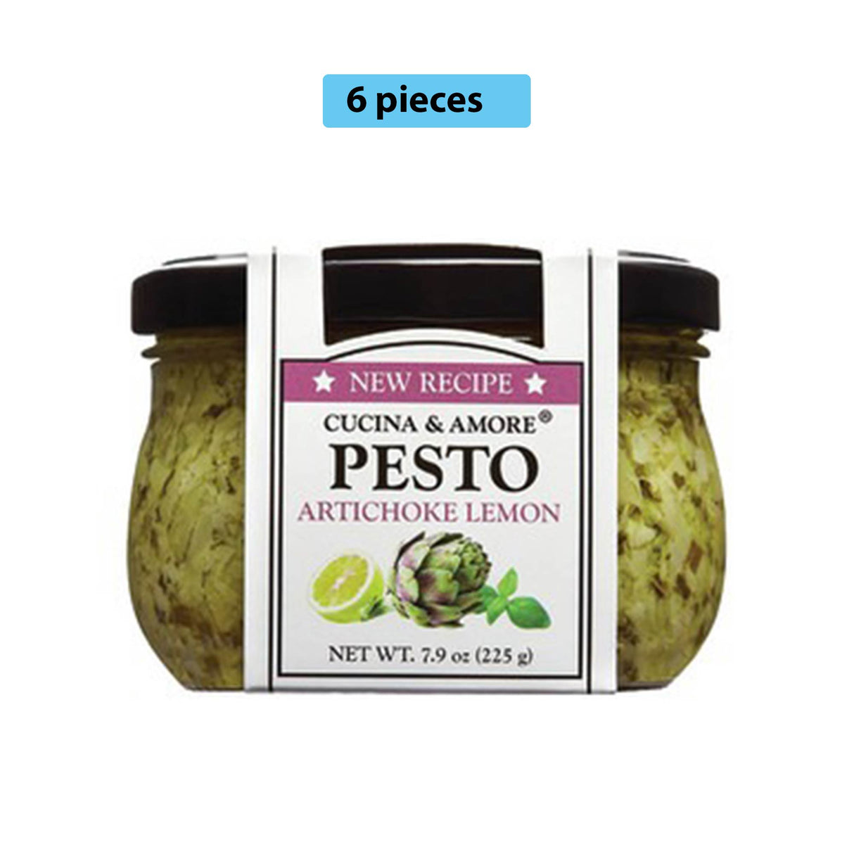 CUCINA & AMORE ARTICHOKE LEMON PESTO 7.9 OZ JAR