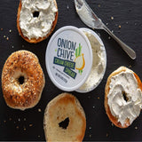Onion and Chive Cream Cheese Spread Savory Garlic Herb Dairy Spread for Bagels and Crackers