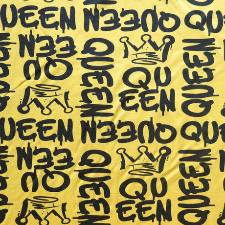 Cotton Lycra Jersey Knit Queen on Yellow