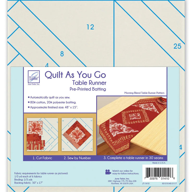 Quilt As You Go Table Runner Morning Blend