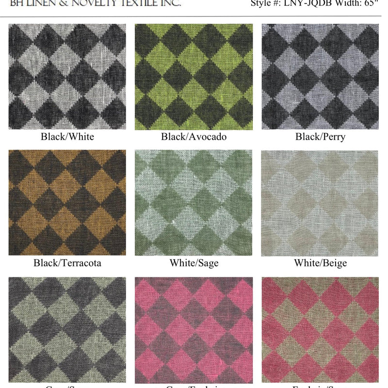 Linen Yarn-Dyed Quilted Mesh Fabric
