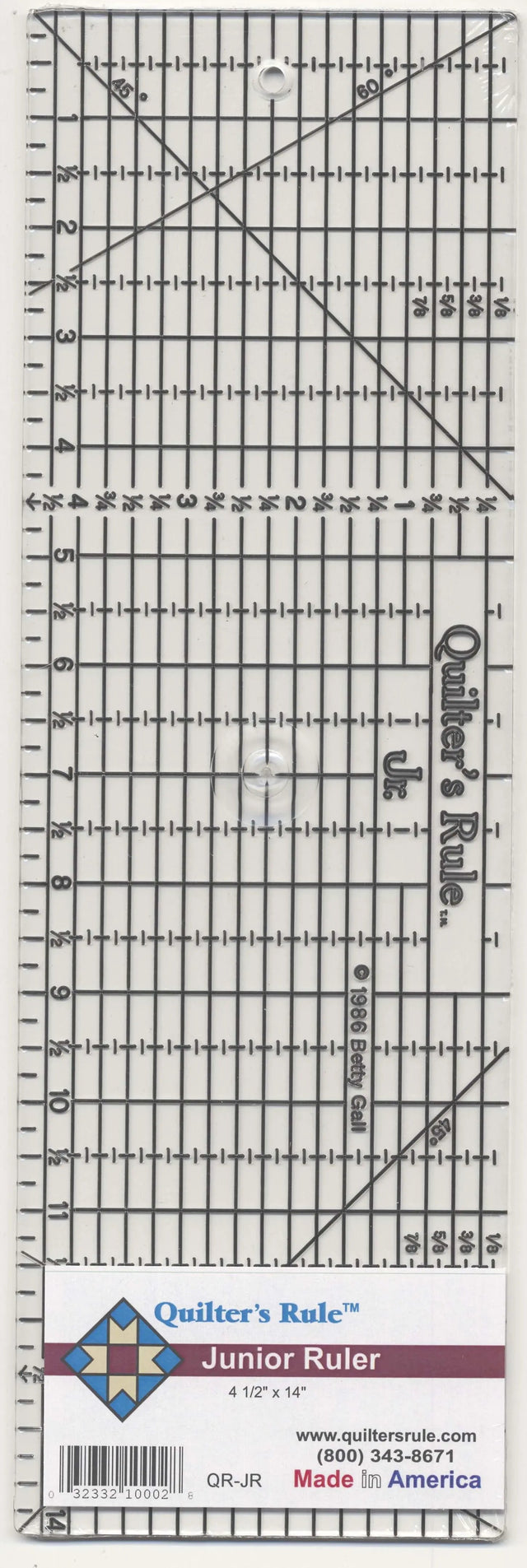 Quilter's Rule 4.5in x 14.5in Gridded Ruler