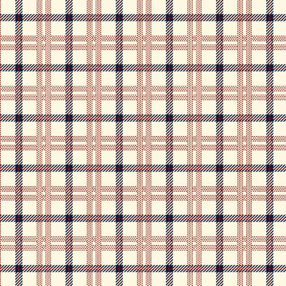 Cream Primo Plaids Americana Cotton Flannel Fabric by the Yard