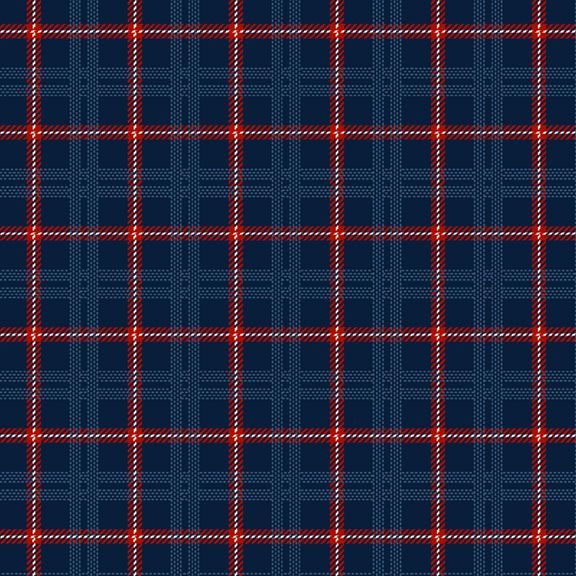 Blue Primo Plaids Americana Navy Cotton Flannel Fabric Per Yard