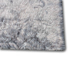 Soft Cozy Fuzzy Faux Fox Fur Area Rug/Carpet - Faux Fox Fur Area Rug, White Gray, 7'6" X 10'3" (1 Piece)