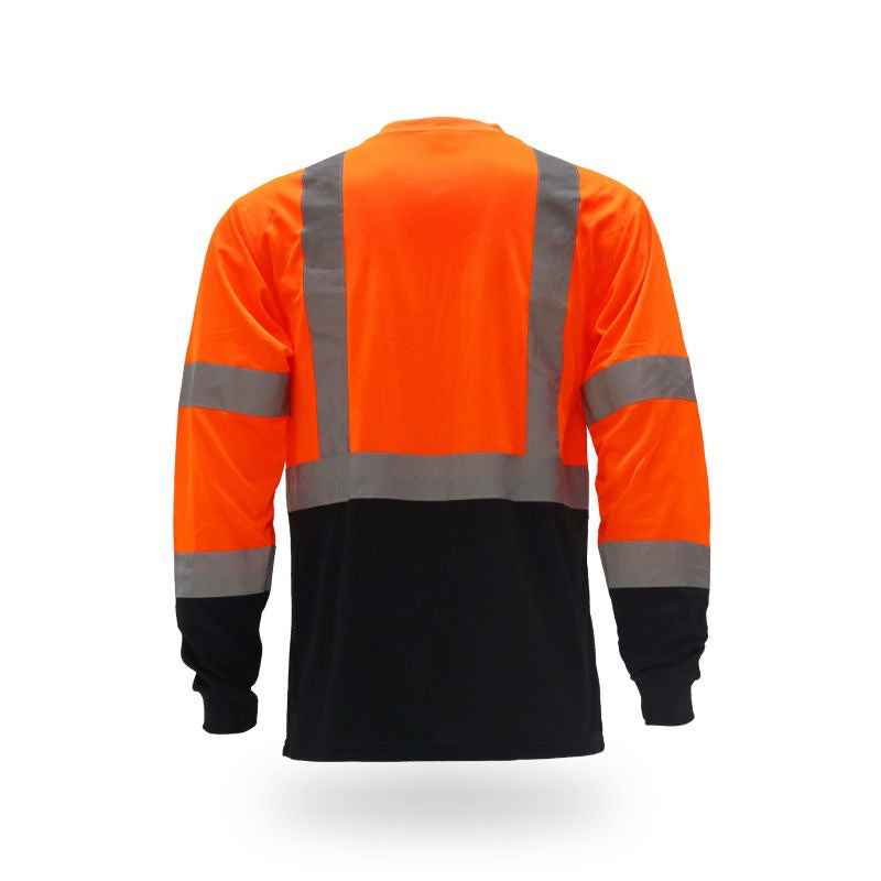 Long Sleeve Safety T-shirt  10 pack  100% polyester