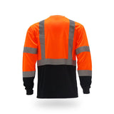 Long Sleeve Safety T-shirt  10 pack  100% polyester
