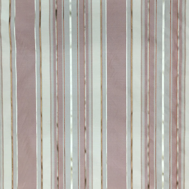 Radicci Silk Fabric - Metallic Multi-Colored Stripe, 54" Width (1 Yard)