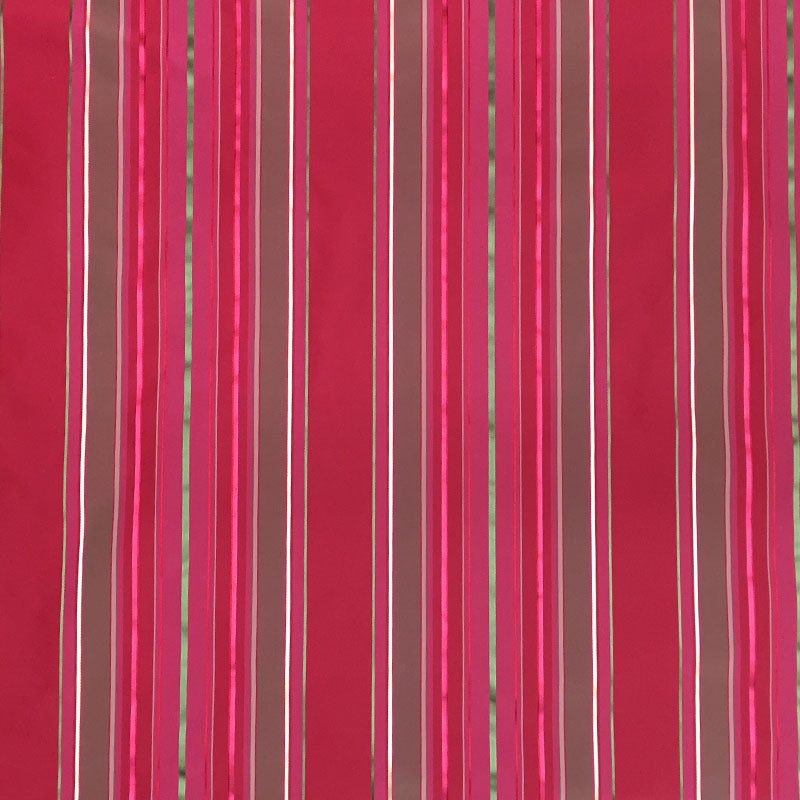 Radicci Silk Fabric - Metallic Multi-Colored Stripe, 54" Width (1 Yard)