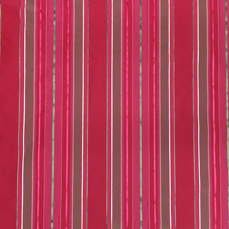 Radicci Silk Fabric - Metallic Multi-Colored Stripe, 54" Width (1 Yard)