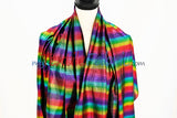 Rainbow Metallic Stretch Slinky Poly Spandex Fabric - Rainbow Metallic, Solid, 58" Width (1 Yard)