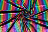Rainbow Metallic Stretch Slinky Poly Spandex Fabric - Rainbow Metallic, Solid, 58" Width (1 Yard)