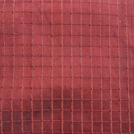 Rashid Silk Fabric - Solid Small Square Geometric, 54" Width (1 Yard)