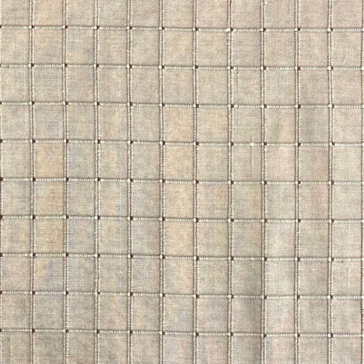 Rashid Silk Fabric - Solid Small Square Geometric, 54" Width (1 Yard)