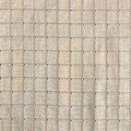 Rashid Silk Fabric - Solid Small Square Geometric, 54" Width (1 Yard)
