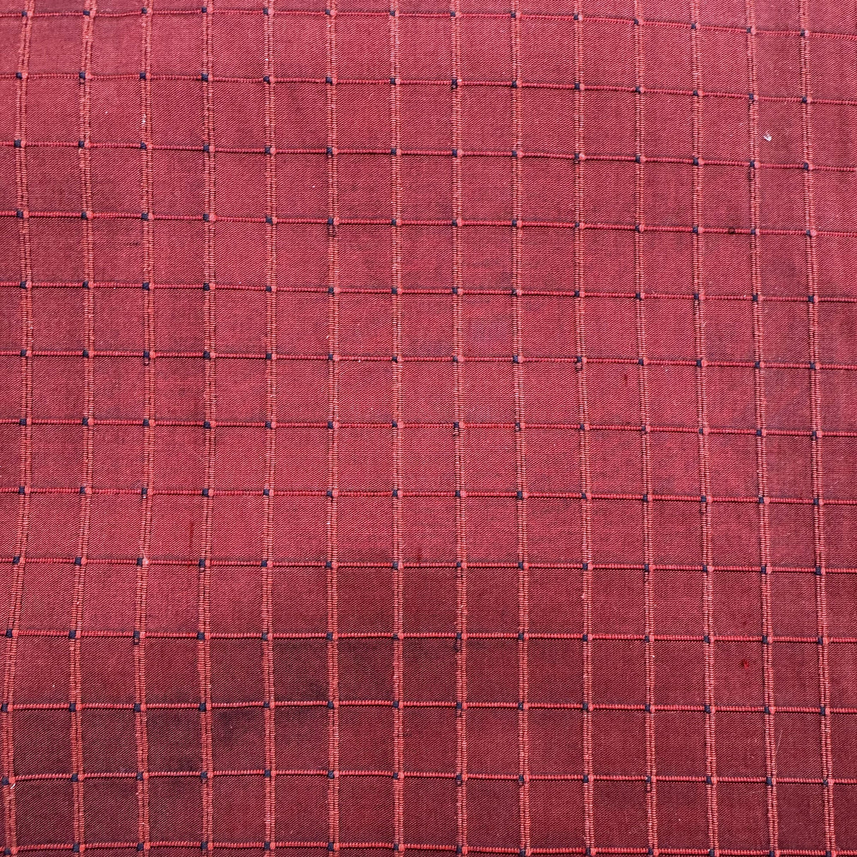 Rashid Silk Fabric - Solid Small Square Geometric, 54" Width (1 Yard)
