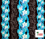 Triple Tropical Border Rayon Fabric - Tropical Border Print, 45" Width (1 Yard)