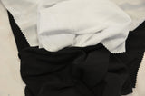 Rayon Challis 100 Percent Rayon Fabric - White And Black Semi Solid, 57/58" Width (1 Yard)