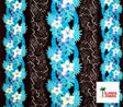 Triple Tropical Border Rayon Fabric - Tropical Border Print, 45" Width (1 Yard)
