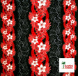 Triple Tropical Border Rayon Fabric - Tropical Border Print, 45" Width (1 Yard)