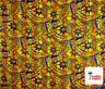Plumeria Star Design Rayon Fabric - All Over Tiki Print, 44" Width (1 Yard)