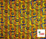 Rayon Fabric Plumeria Star Design Tropical Print