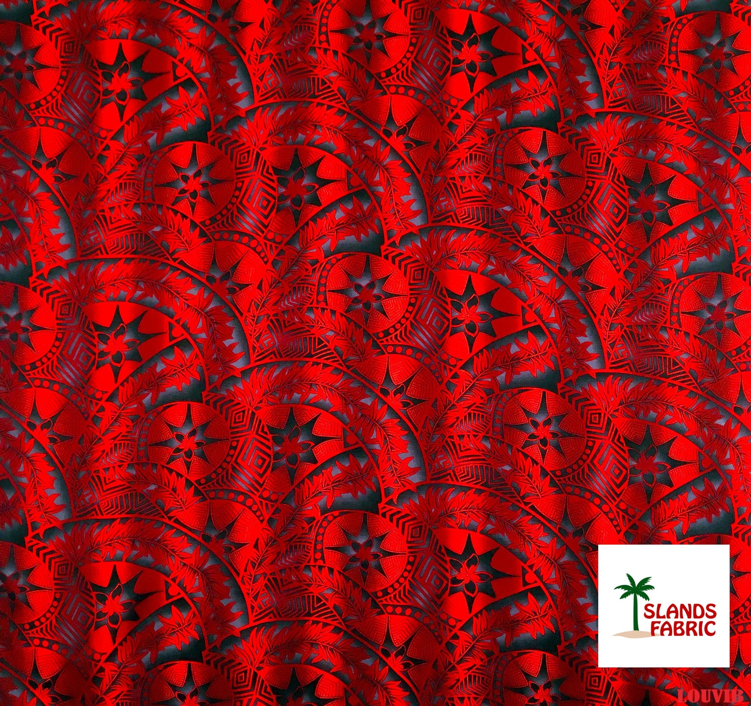 Rayon Fabric Plumeria Star Design Tropical Print