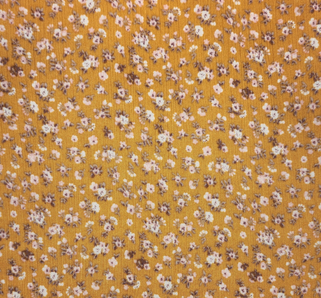 1 Yard Mustard Gold Rayon Crinkle Fabric For Dresses Blouses Skirts Lightweight Apparel 50/52" Width