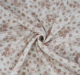 Rayon Crinkle 1D1289 100 Percent Rayon Fabric - Off White/Taupe Crinkle Texture, 50/52" Width