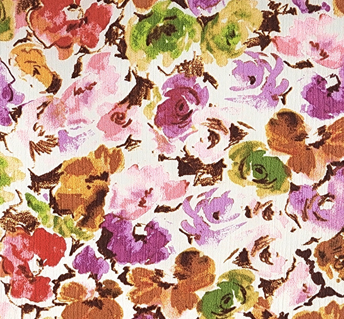 Rayon Crinkle 1D1875 Rayon Fabric - Violet, 50/52" Width (1 Yard)
