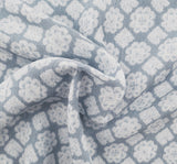 Rayon Crinkle 1D1229 100 Percent Rayon Fabric - Blue/Off White Crinkle Texture, 50/52" Width