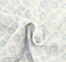 1 Yard Off White Blue Floral Crinkle Rayon Fabric for Sewing Apparel Dresses 50/52 Inch Width