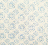 Rayon Crinkle 1D1229 100 Percent Rayon Fabric - Off White/Blue Print, 50/52" Width (1 Yard)