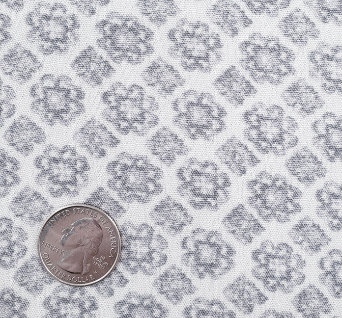 Rayon Crinkle 1D1229 100 Percent Rayon Fabric - Off White/Gray Crinkle Texture, 50/52" Width (1 Yard)