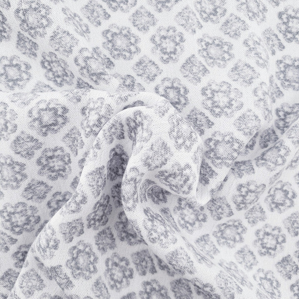 1 Yard Off White Gray Crinkle Rayon Fabric for Apparel Sewing Dress Material 50/52 Inch Width