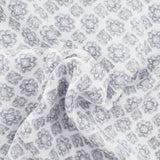 Rayon Crinkle 1D1229 100 Percent Rayon Fabric - Off White/Gray Crinkle Texture, 50/52" Width (1 Yard)