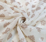 Rayon Clip Dot Jacquard Fabric - Ivory Clip Dot, 54/55" Width