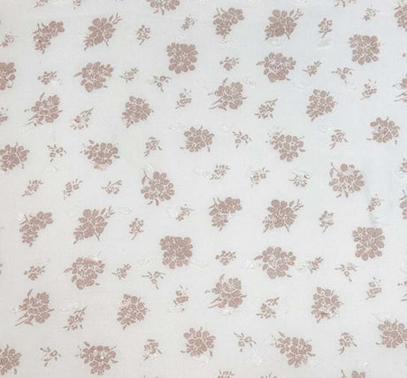 Rayon Clip Dot Jacquard Fabric - Ivory Clip Dot, 54/55" Width